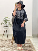 پیراهن لینن چاپی قواره دار