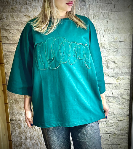 تیشرت لانگ تکه دوزی